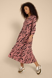 White Stuff Pink Karina Jersey Shirt Dress - Image 1 of 7