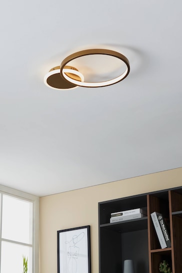 Eglo Gold Gafares LED Flush Ceiling Light