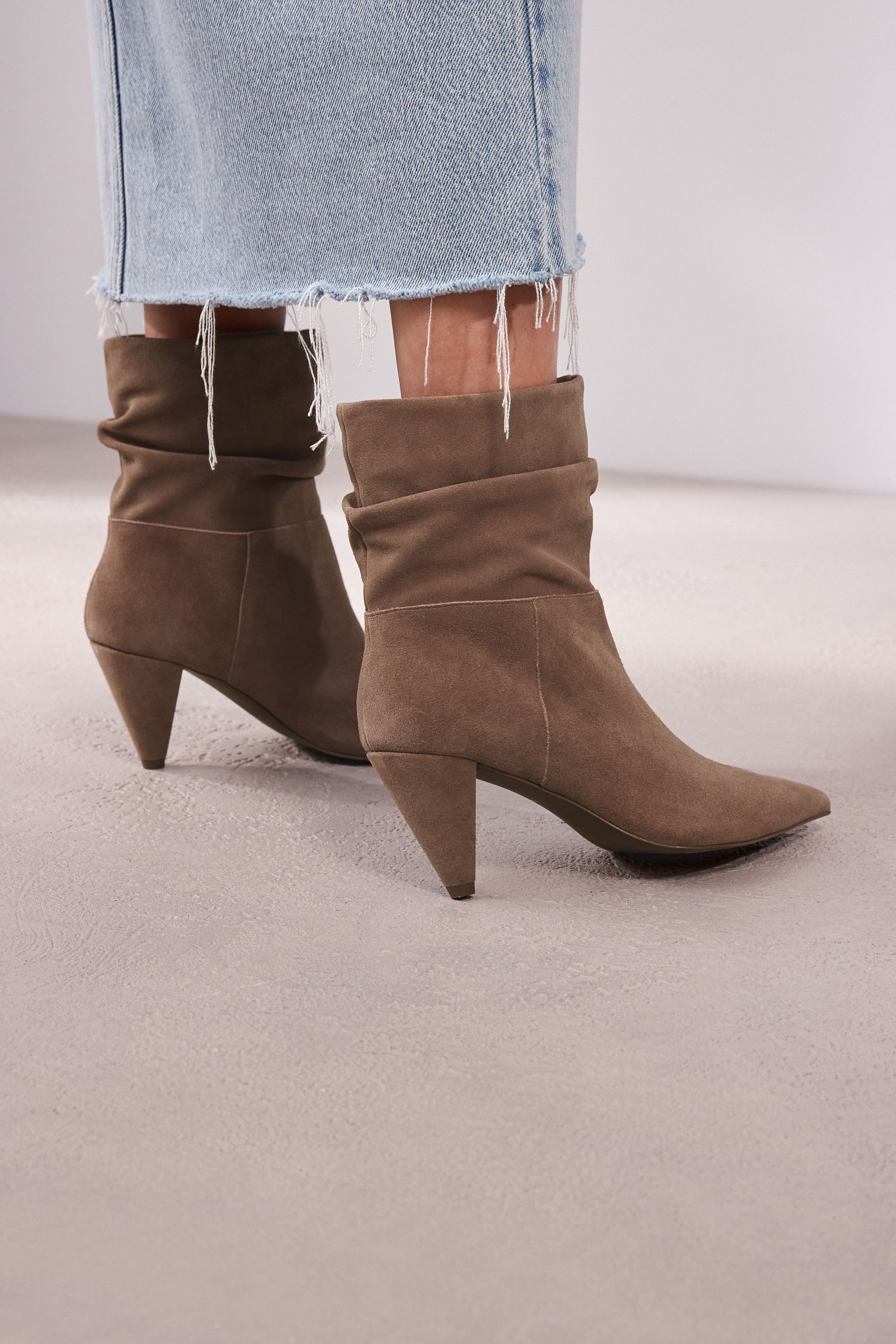 Buy Mink Brown Forever Comfort Slouch Pull On Suede Boots from Next Luxembourg