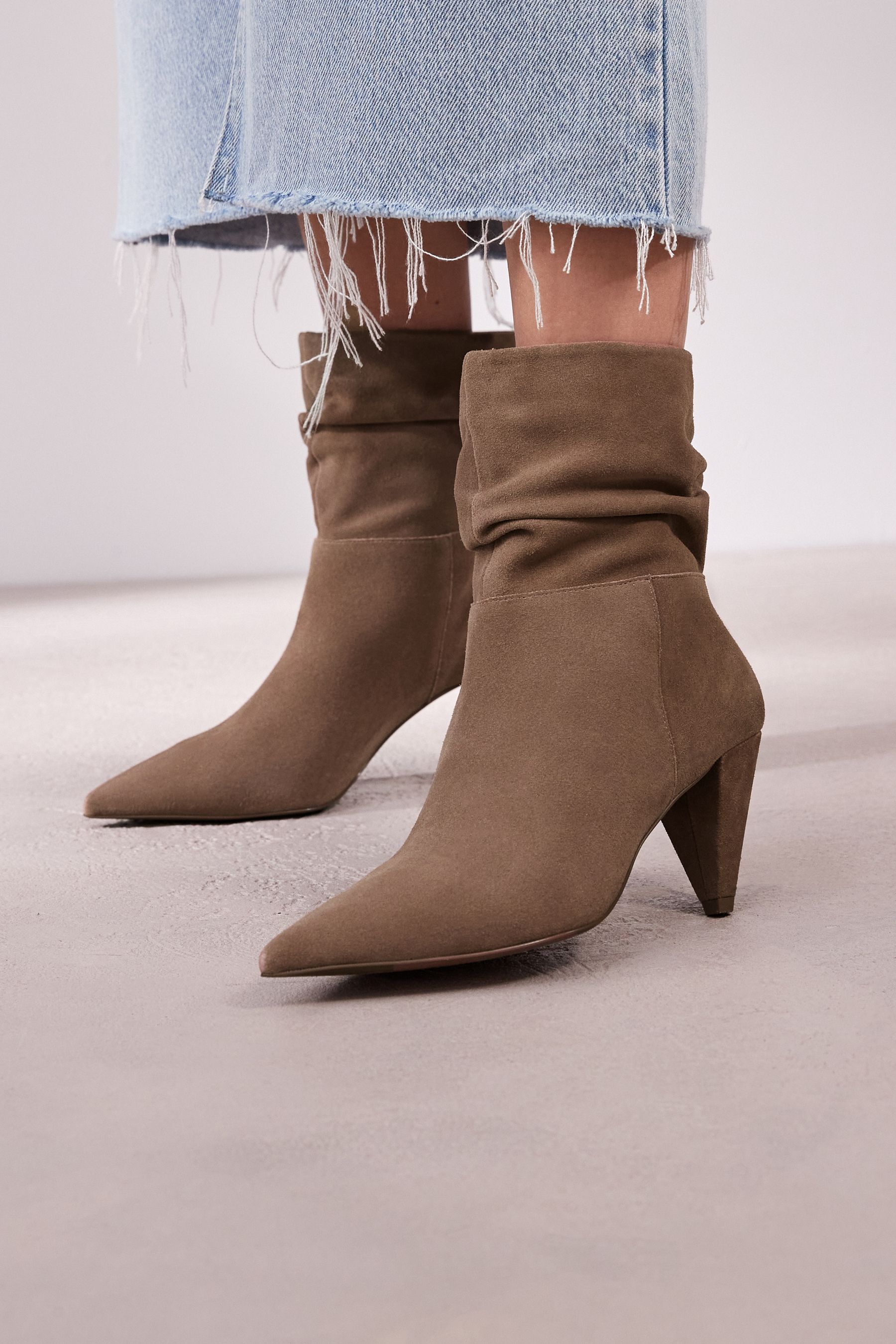 Womens suede slouch boots on sale