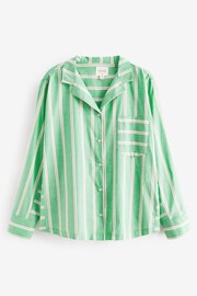 Green Stripe Button Through Cotton Pyjamas - Image 8 of 10
