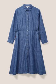 White Stuff Blue Petite Jade Denim Shirt Dress - Image 5 of 7