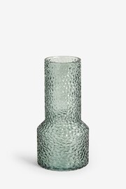Green Textured Glass Flower Vase - Image 5 of 5