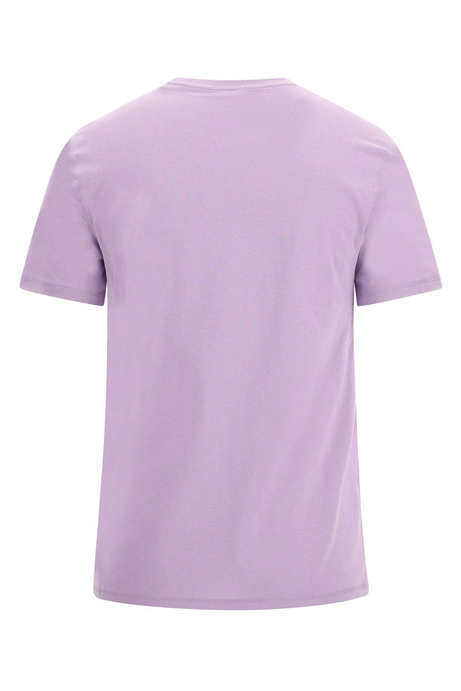 Buy Guess Purple Aidy Crew Neck Short Sleeve T Shirt from the Next