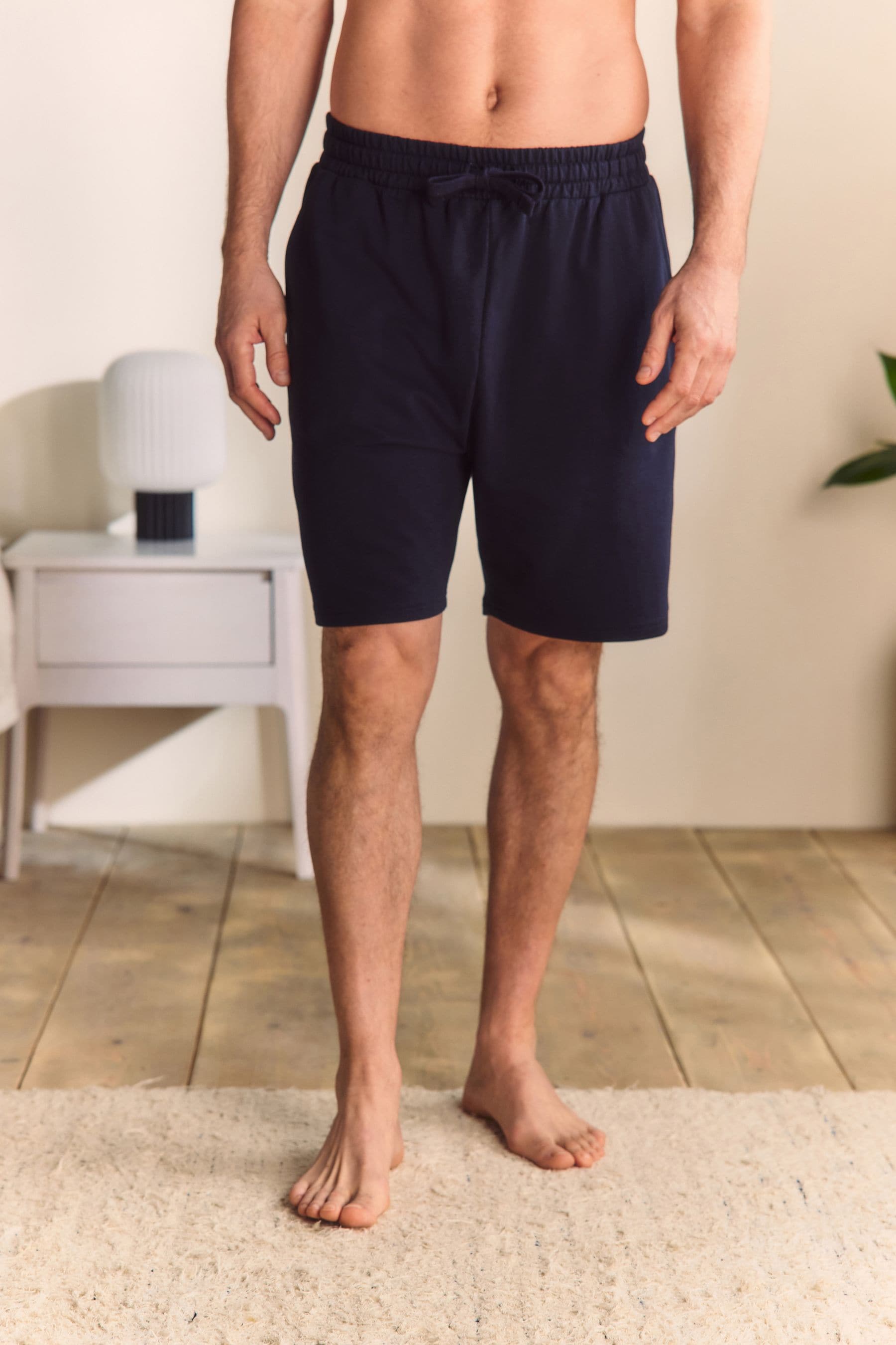 Buy Navy Blue 100 Cotton Lightweight Shorts from the Next UK online shop