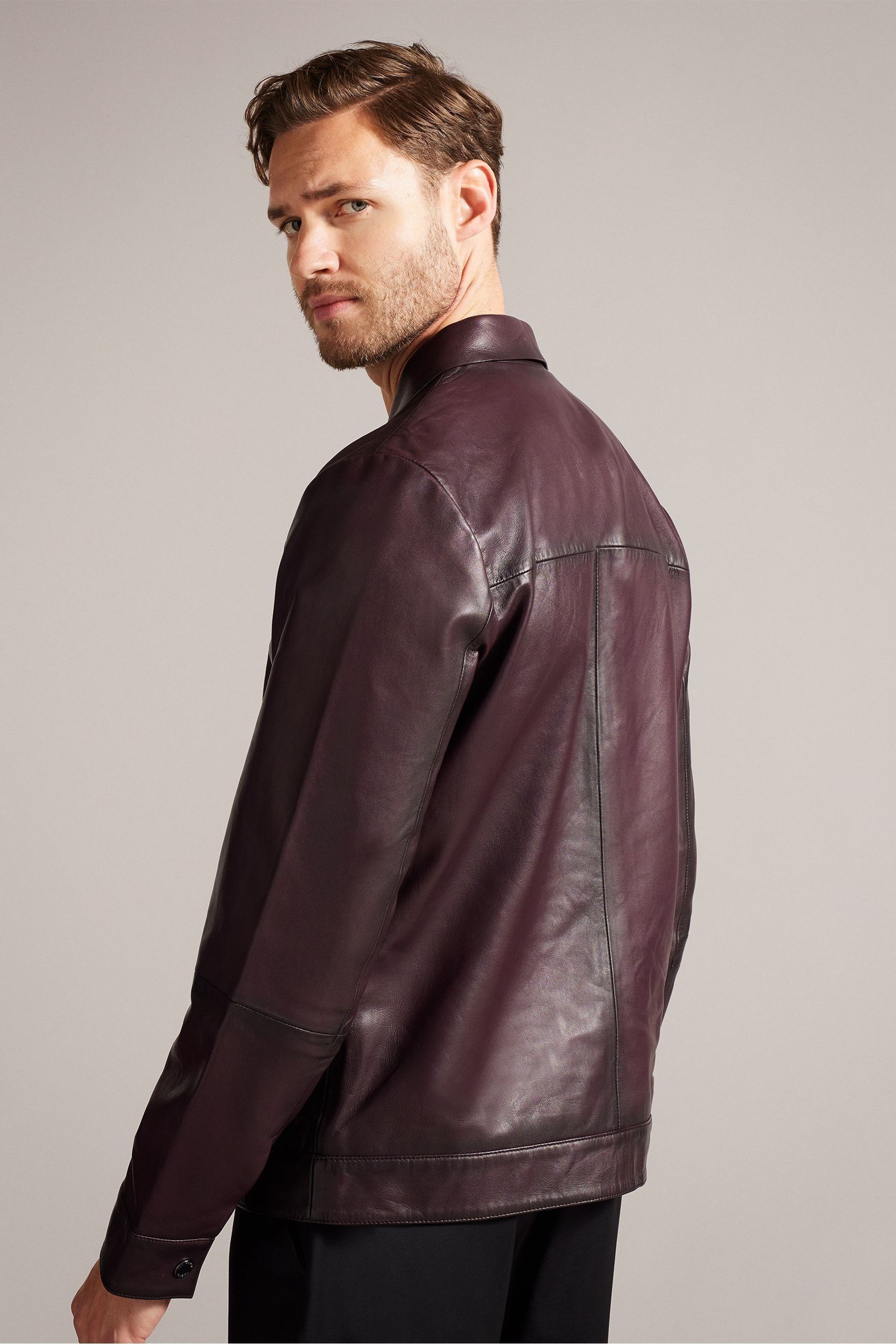Ted baker leather jacket mens online