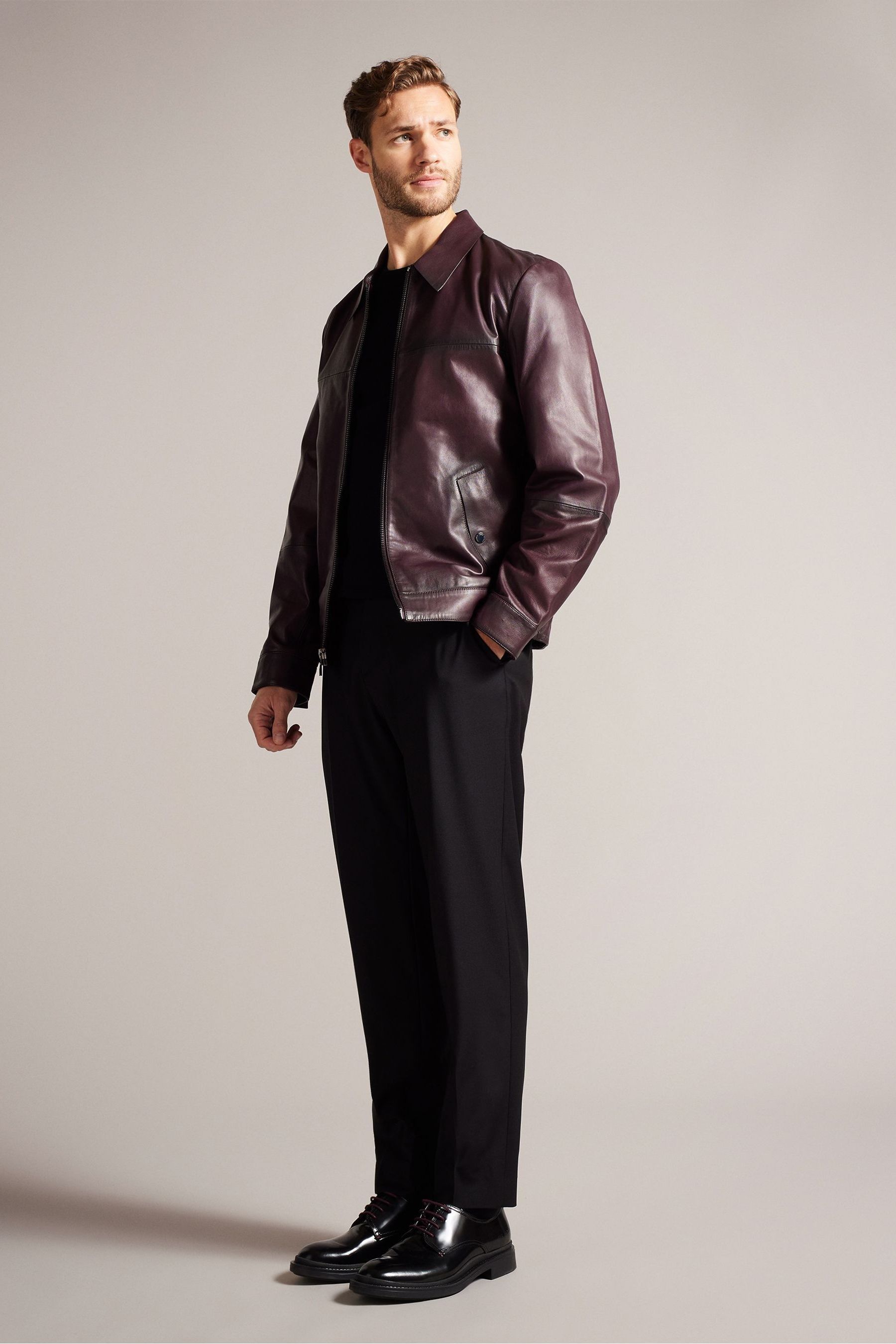 Ted baker clearance yaswin leather jacket