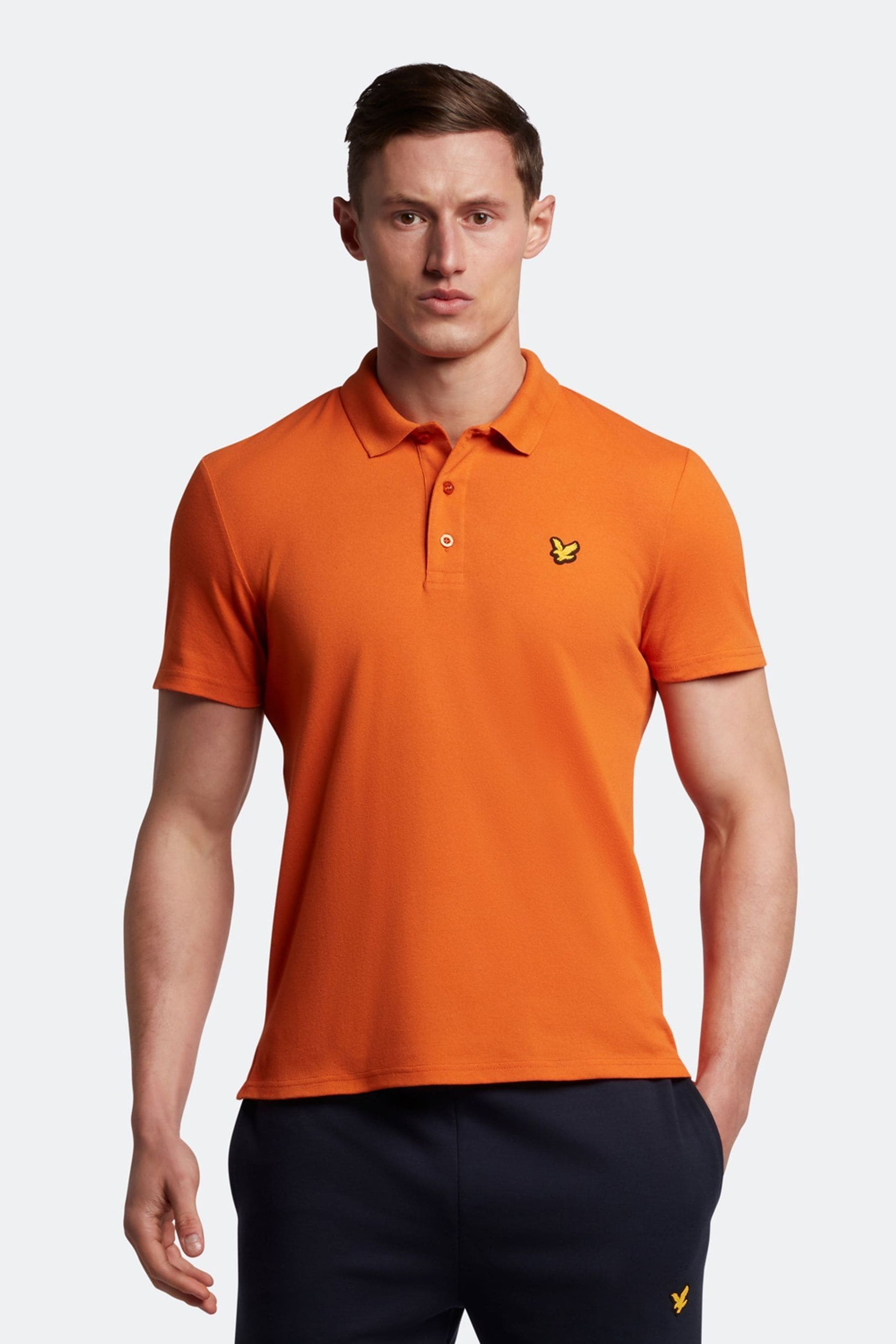 Buy Lyle Scott Orange Sport Short Sleeve Polo Shirt from Next Luxembourg