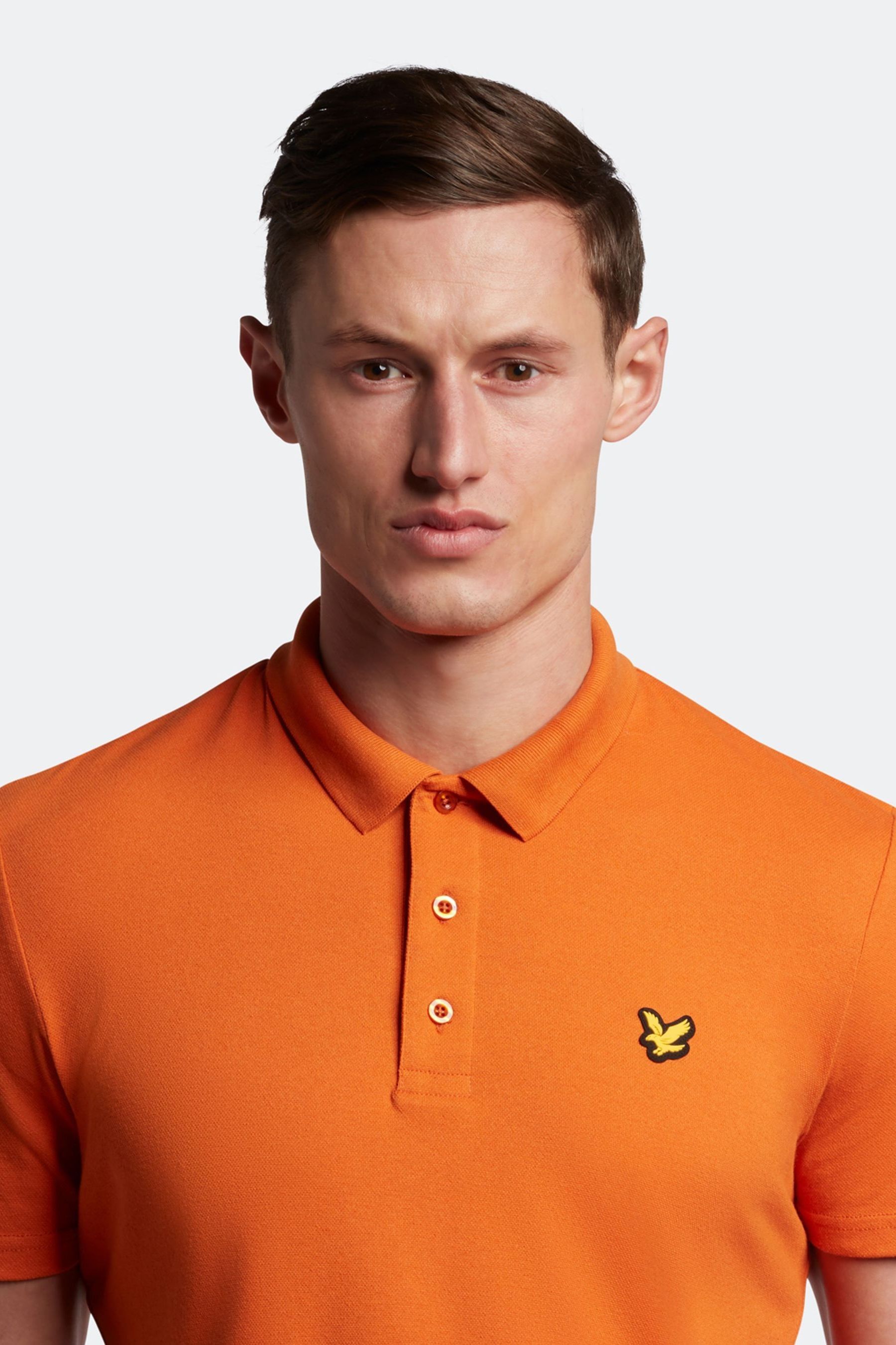 Buy Lyle Scott Orange Sport Short Sleeve Polo Shirt from Next Luxembourg