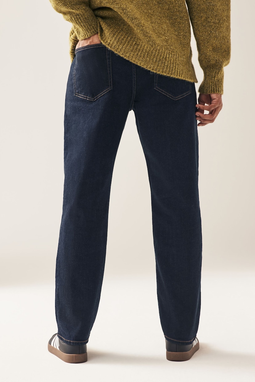 Indigo Rinse Relaxed Classic Stretch Jeans - Image 4 of 9
