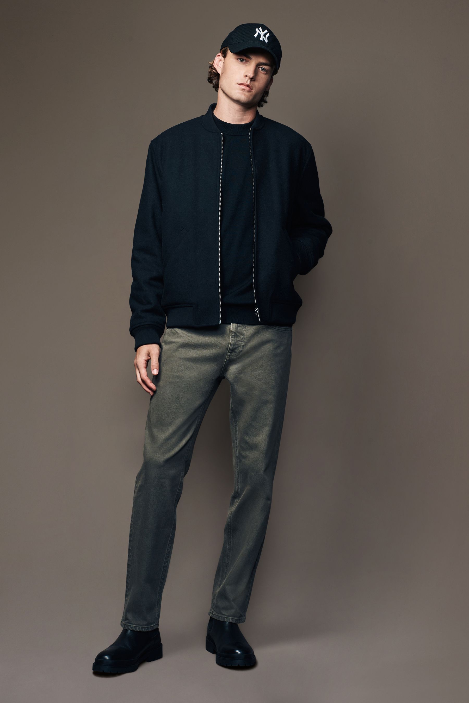 Wool bomber top