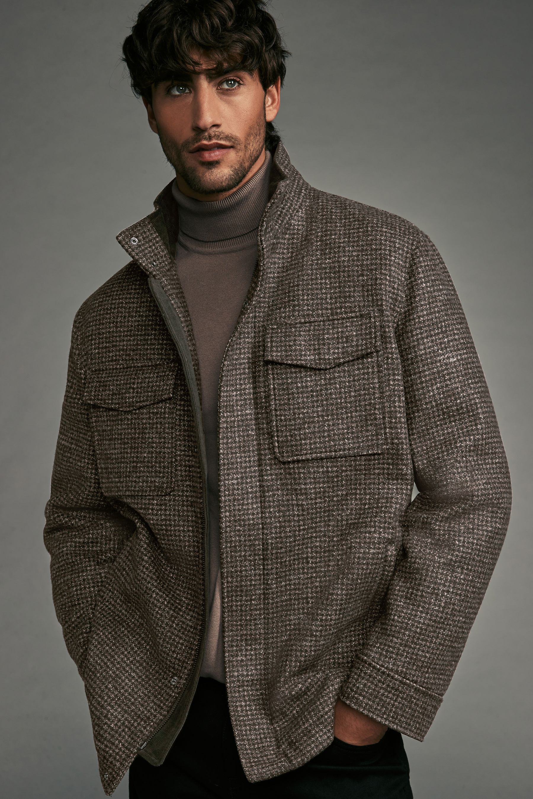 Mens plaid wool coat online