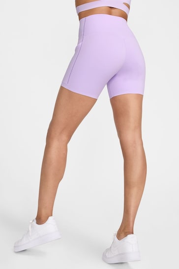 Nike Lilac Purple Universa High Waisted 5 Cycling Shorts