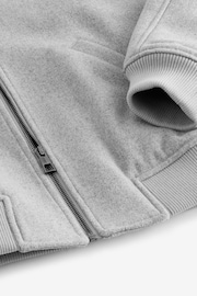 Light Grey Padded Bomber Jacket with Wool - Image 5 of 6