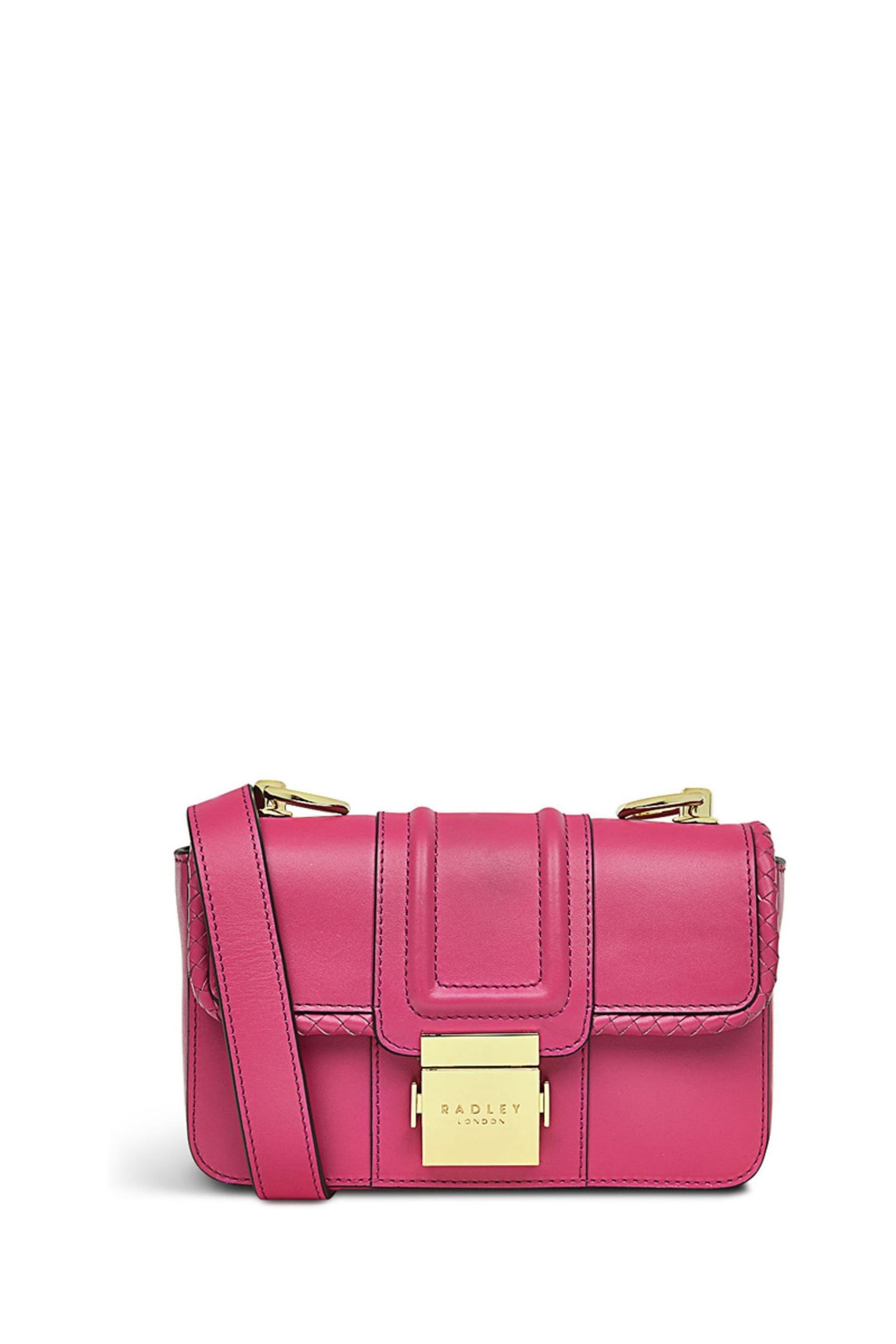 Radley London Pink Hanley Close - Weave Mini Flapover Crossbody Bag - Image 1 of 4