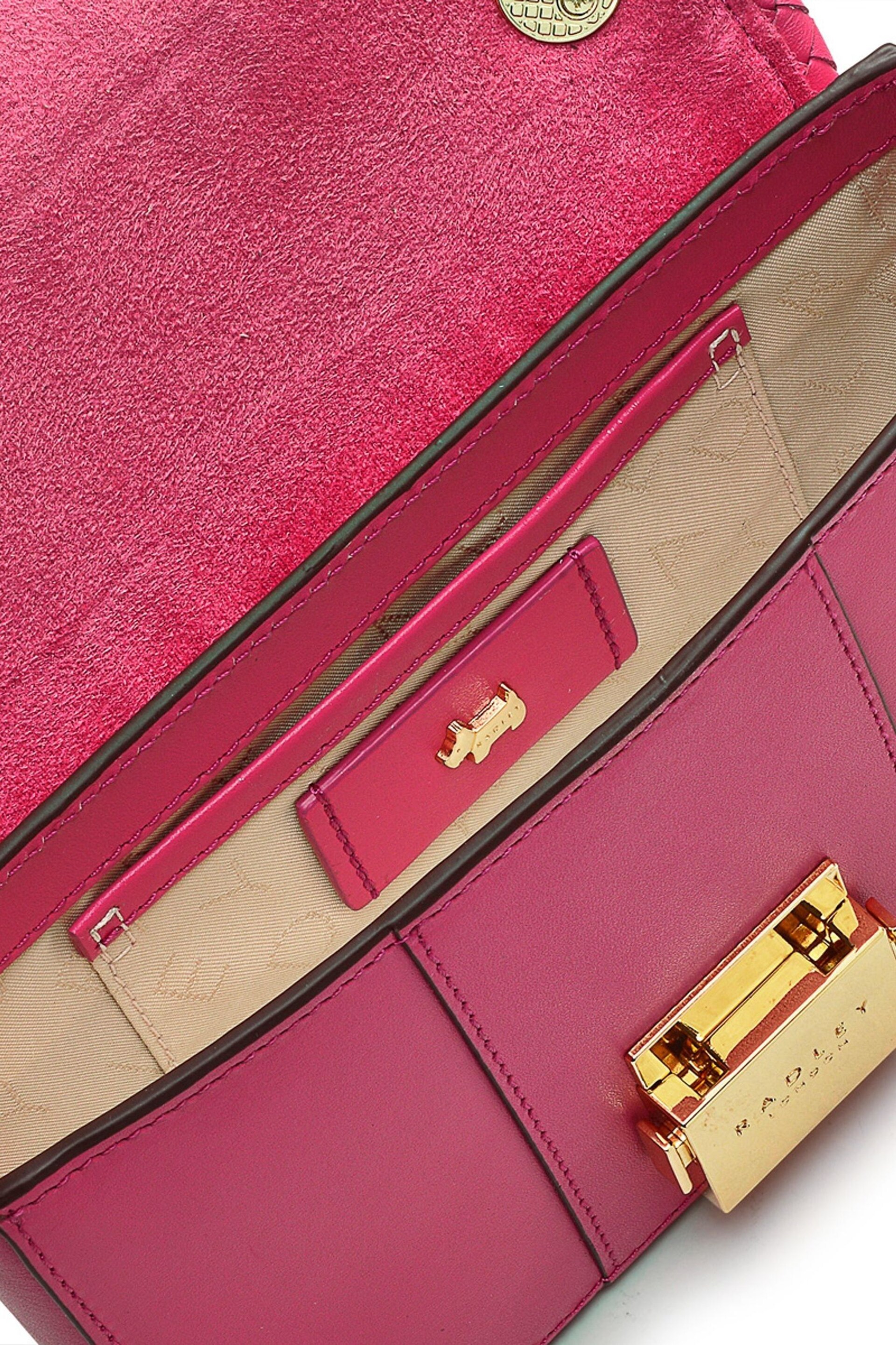 Radley London Pink Hanley Close - Weave Mini Flapover Crossbody Bag - Image 4 of 4