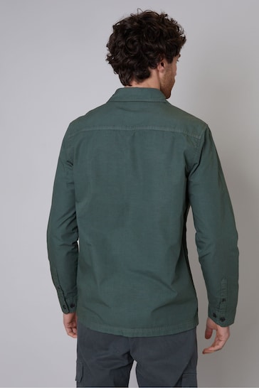 Threadbare Green Chrome Lightweight Cotton Shacket