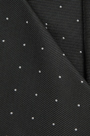 Reiss Charcoal Liam Silk Polka Dot Tie - Image 5 of 5