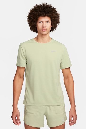 Nike Light Green Miler Dri-FIT UV Running T-Shirt