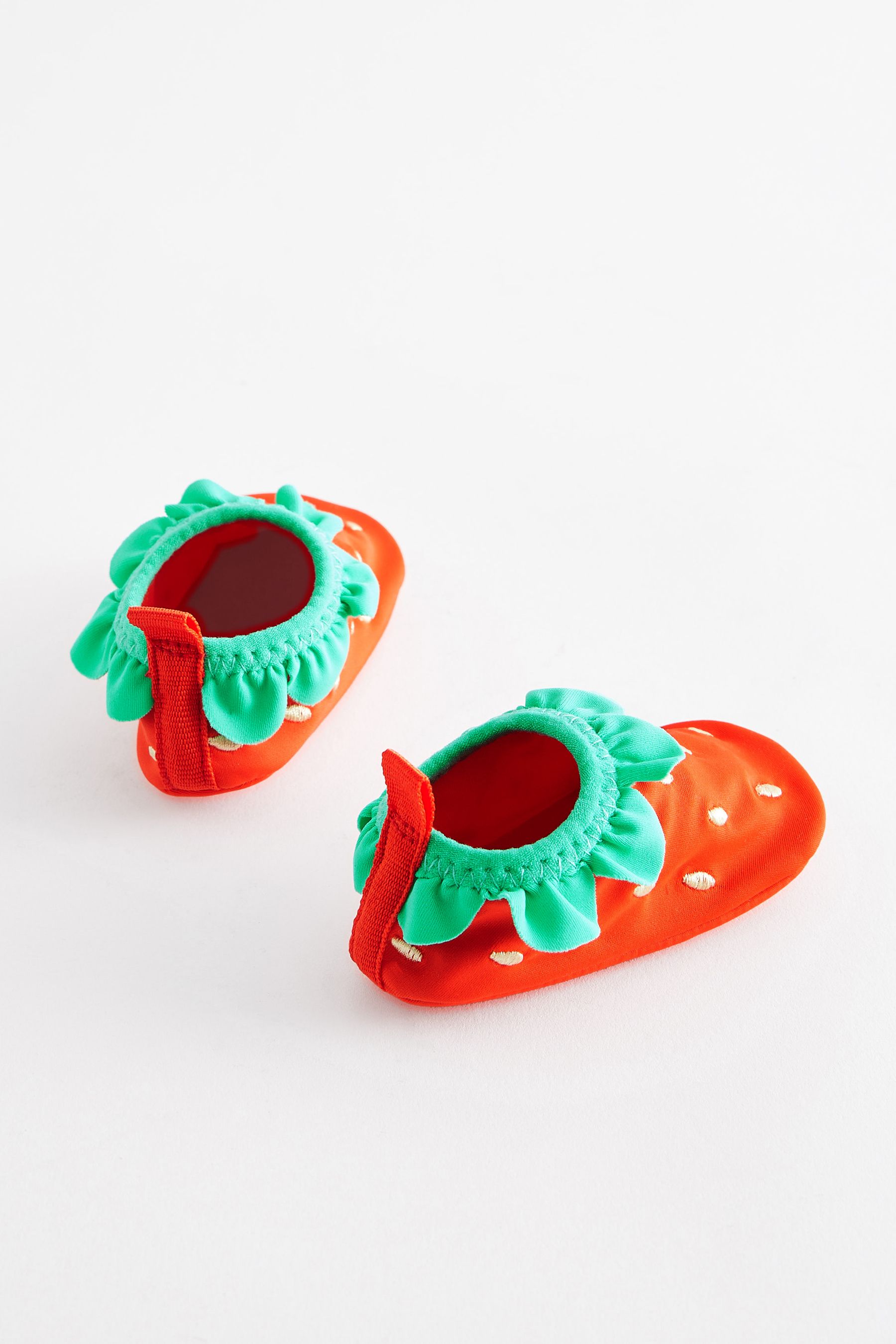Red Strawberry Baby Swim Sock Shoes 0 24mths