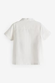 White Short Sleeve Embroidered Shirt (3-16yrs) - Image 2 of 4