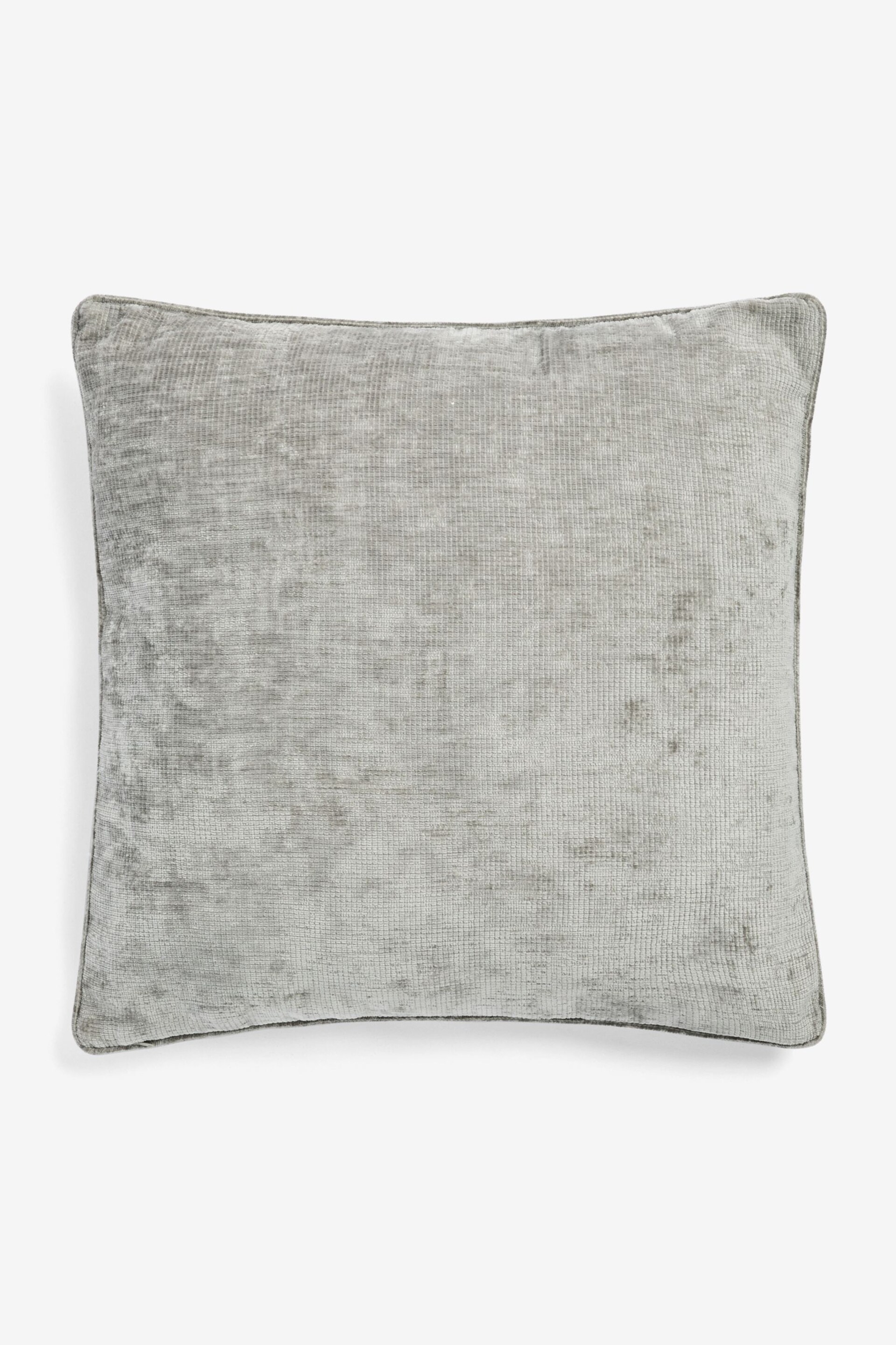 Grey 59 x 59cm Camilla Chenille Cushion - Image 3 of 4
