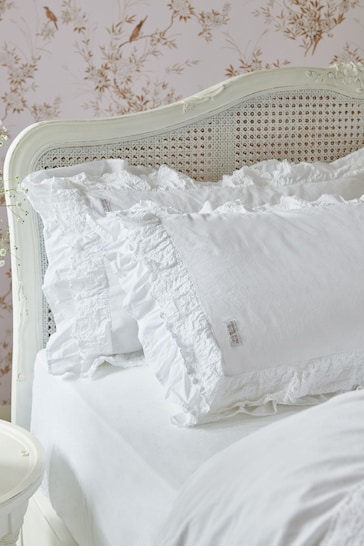 Shabby Chic by Rachel Ashwell® White Broderie Anglaise Ruffle Pillowcase Set