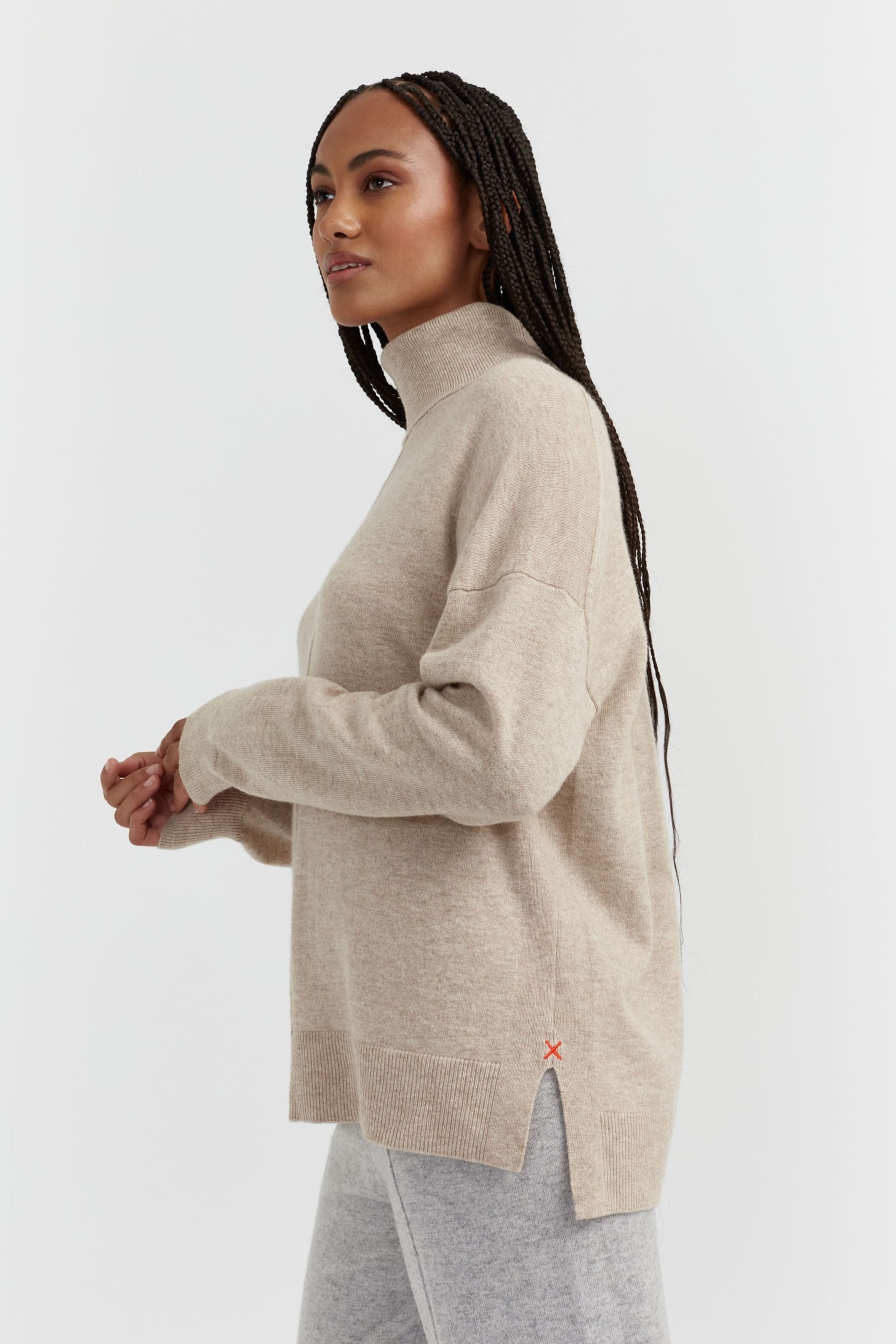 Chinti & Parker Wool/Cashmere Relaxed Roll Neck Jumper - Image 2 of 5