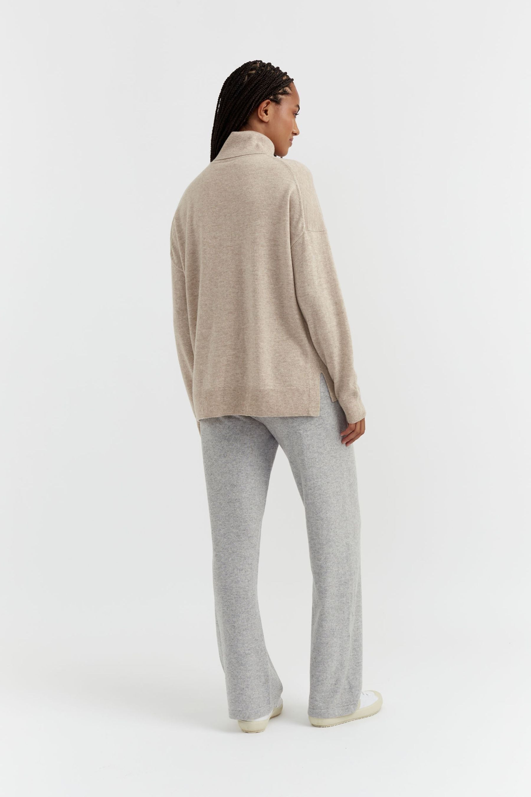 Buy Chinti Parker Wool Cashmere Relaxed Roll Neck Jumper from