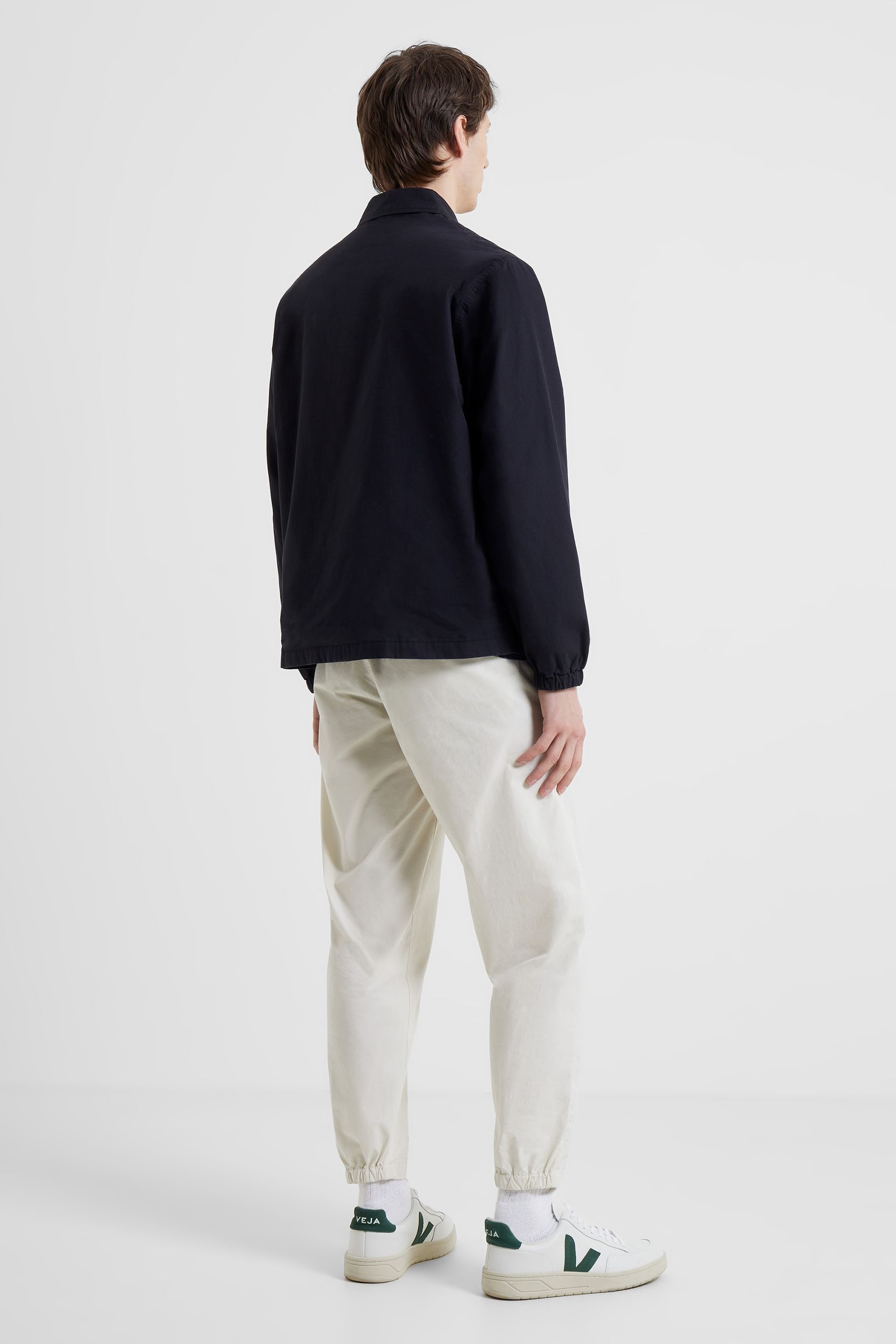 Buy French Connection Peached Cotton Coach Black Jacket from the