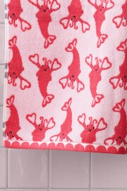 Pink Lobster Towel 100% Cotton - Image 4 of 4
