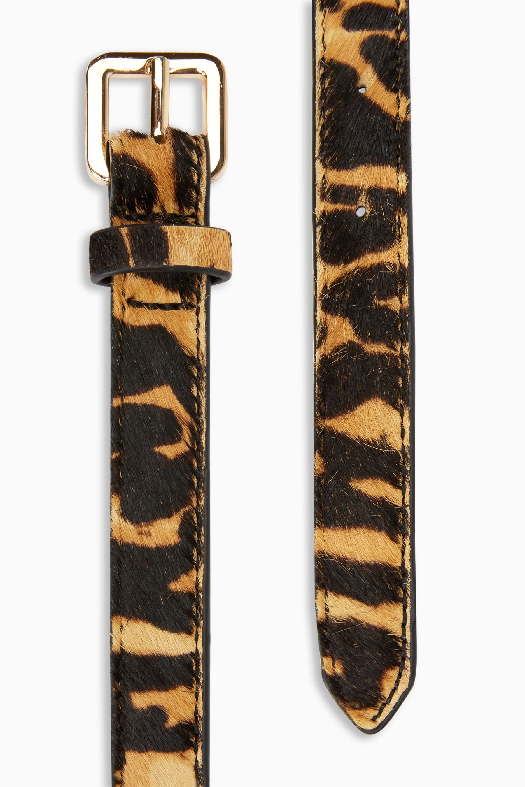 Leopard print shop skinny belt