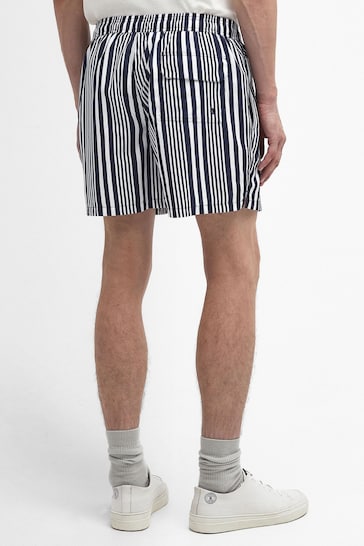 Barbour® Navy Decklam Stripe Swim Shorts