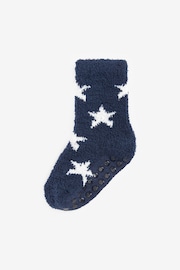 Navy Blue/Grey Stars Cosy Socks 2 Pack - Image 3 of 3