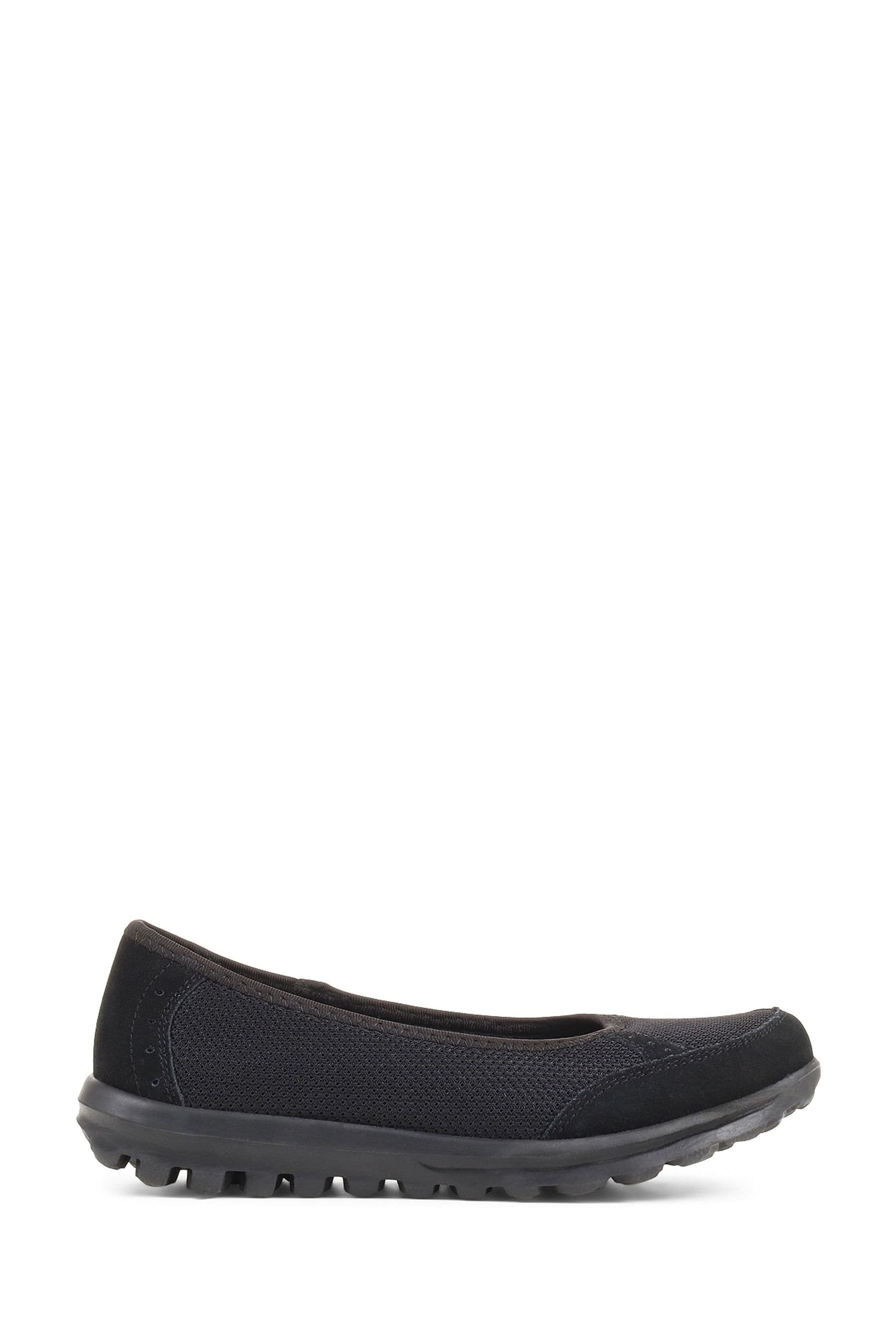 All black slip on pumps top