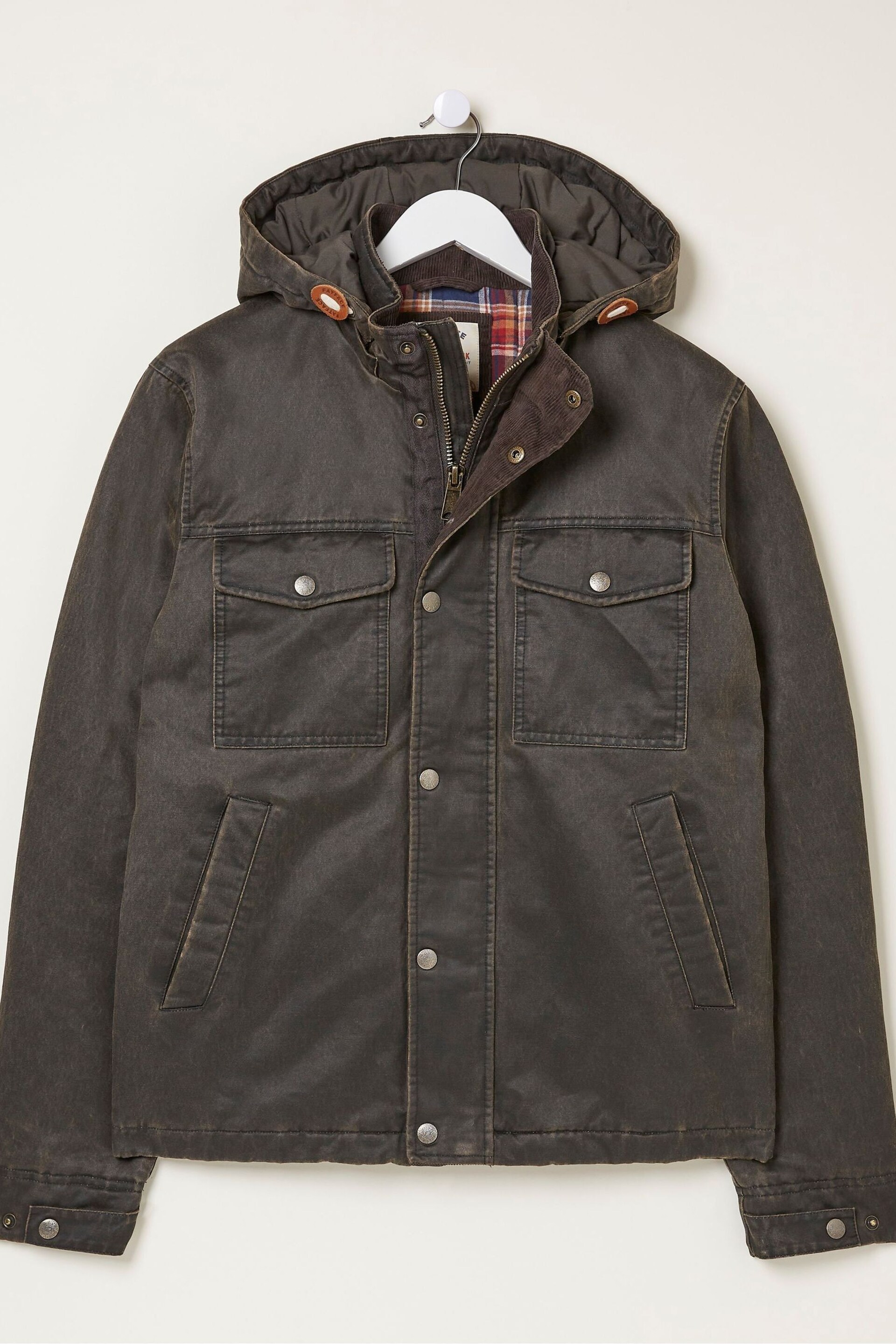 FatFace Brown Hadley Hooded Jacket - Image 6 of 6