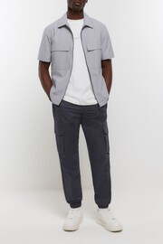 River Island Grey Washed Cargo Joggers - Image 1 of 4
