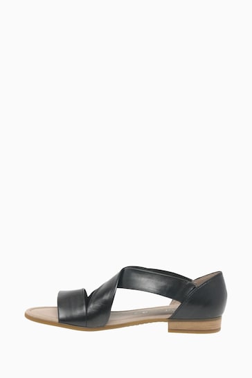 Gabor Sweetly Black Leather Sandals