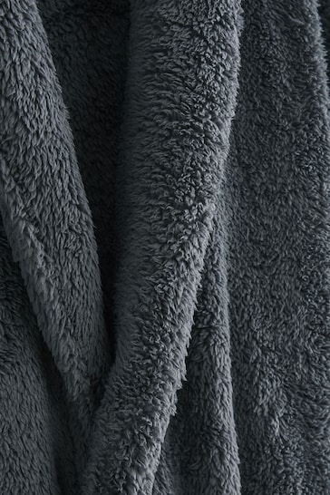 Slate Grey Fleece Dressing Gown