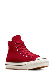 Converse Red Youth All Star EVA Lift Trainers - Image 3 of 9