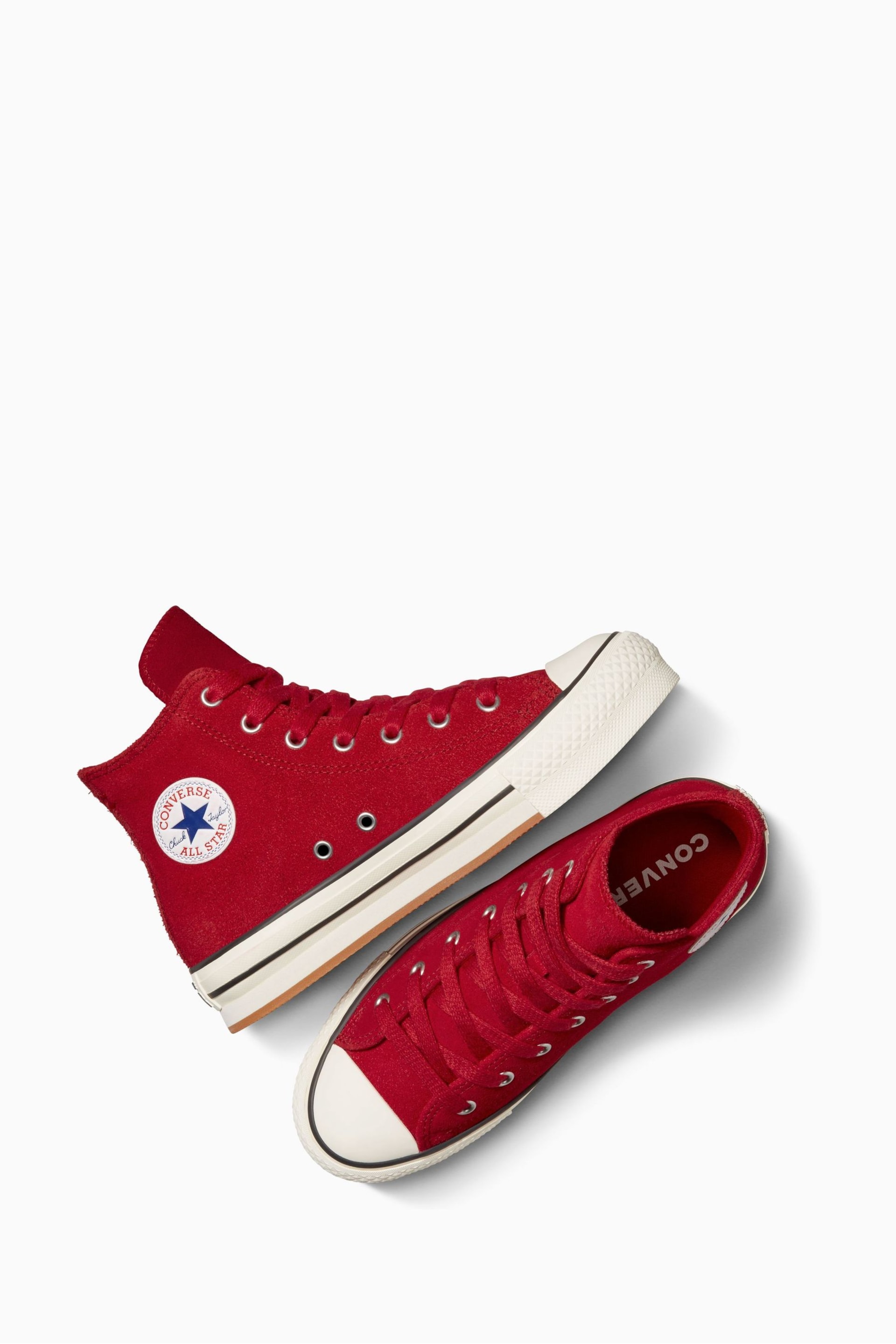 Converse Red Youth All Star EVA Lift Trainers - Image 6 of 9
