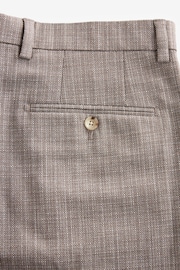 Neutral Slim Fit Textured Suit Trousers - Image 8 of 9