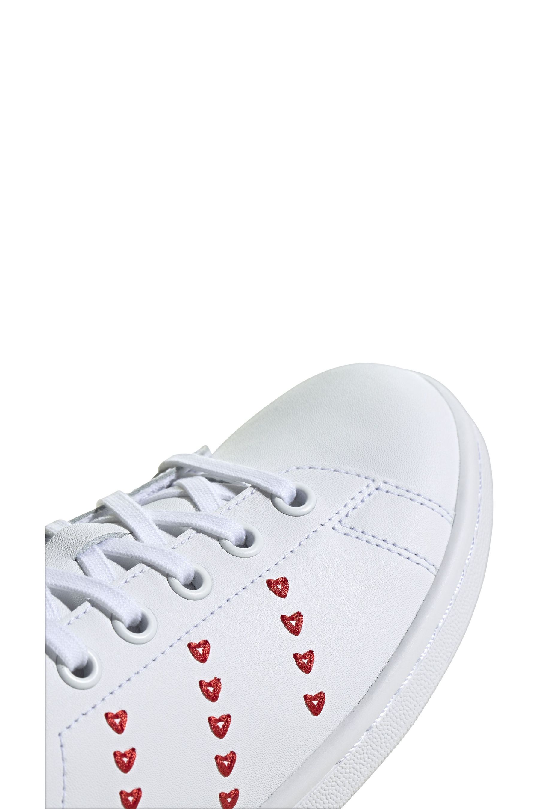 Buy adidas Originals White Heart Stan Smith Youth Trainers from the Next UK online shop