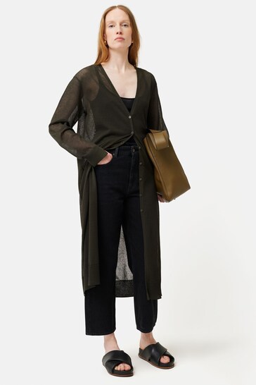Buy Jigsaw Green Sheer Long Cardigan from the Next UK online shop