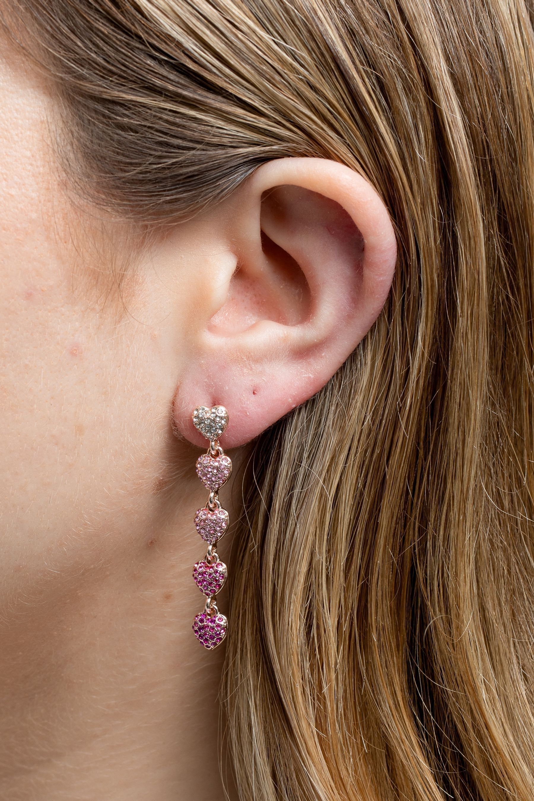 Buy Lipsy Jewellery Pink Micro Pave Tonal Drop Earrings from Next Ireland