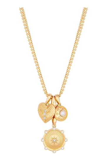 Lipsy Jewellery Gold Tone Coin Charm Gift Boxed Necklace