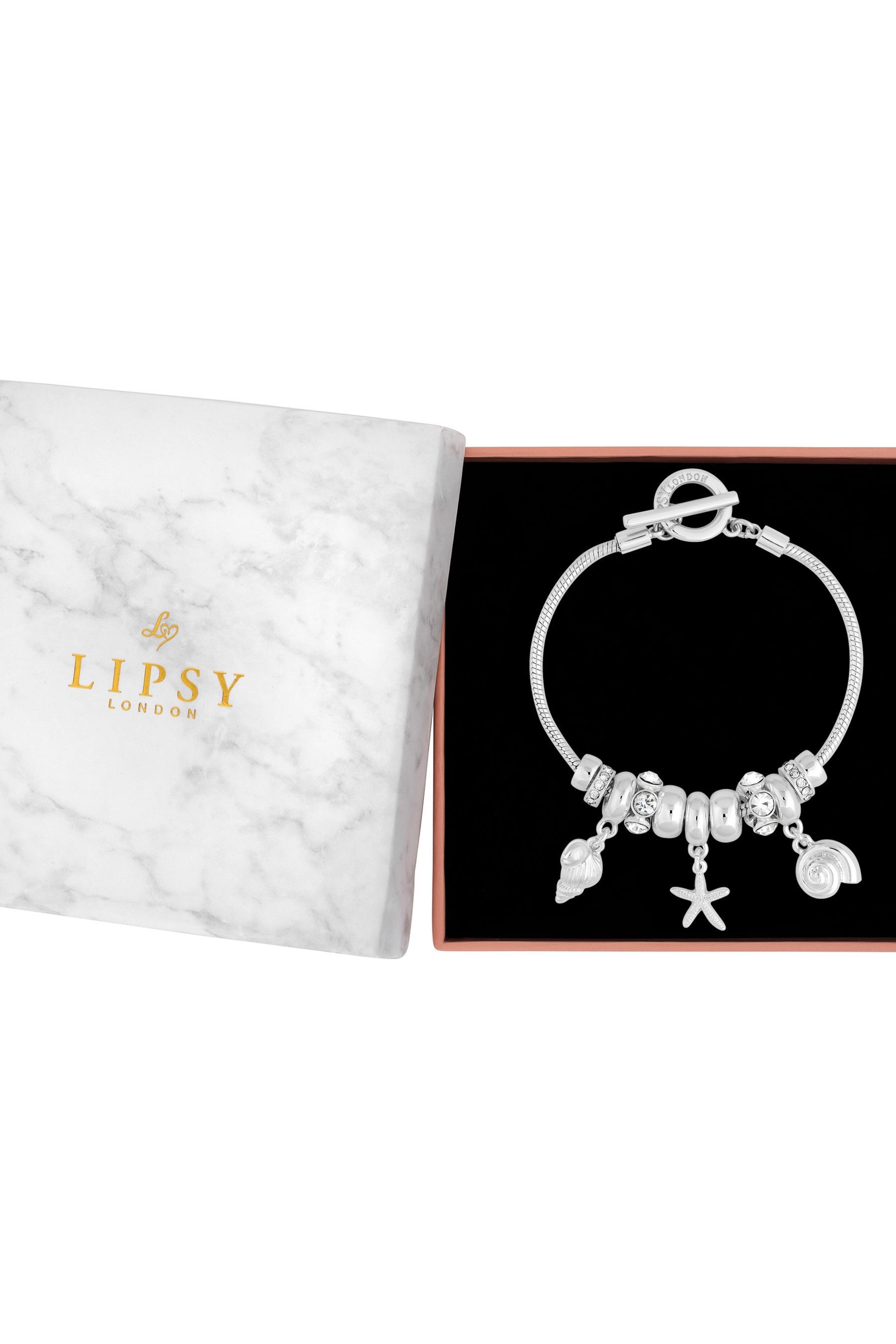 Buy Lipsy Jewellery Silver Tone Coastal Charm Gift Boxed Bracelet from the Next UK online shop