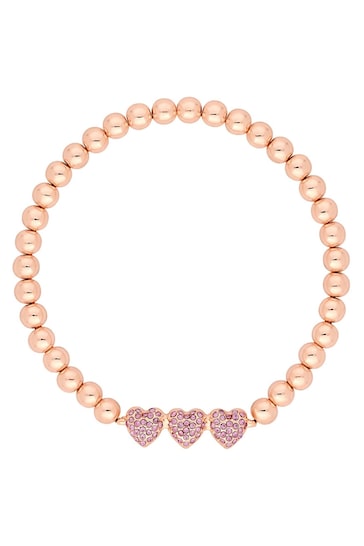 Lipsy Jewellery Pink Micro Pave Stretch Bracelet - Gift Boxed
