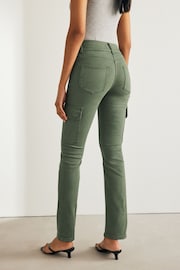 Khaki Green Lift Slim And Shape Cargo Slim Jeans - Image 4 of 9