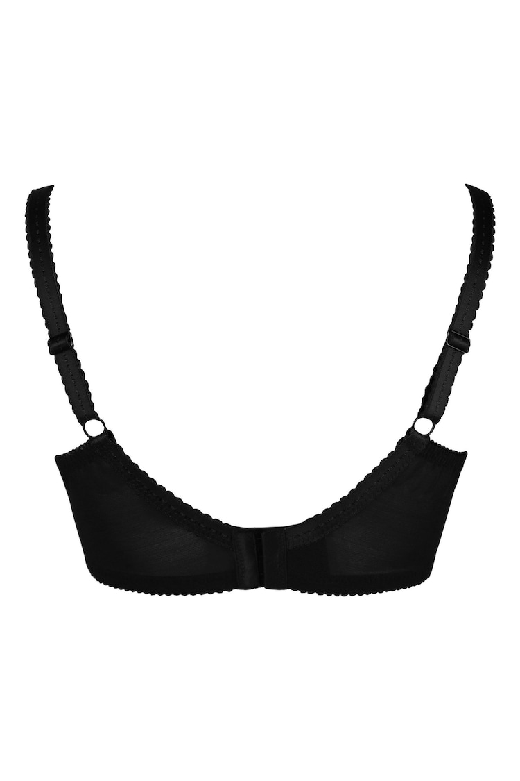 Pour Moi Black Sofia Embroidered Side Support Bra - Image 4 of 4